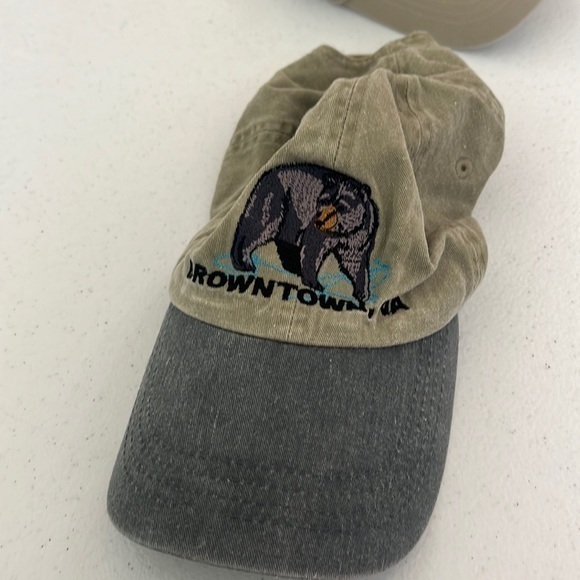 Browntown Va baseball cap. Curved bill. Khaki with a blueish grey bill. - Picture 1 of 4